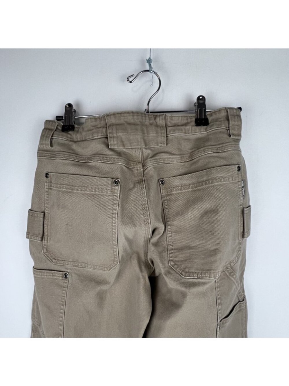 Duluth Trading Co Flex Fire Hose Pants Mens 30x32 Beige Straight Leg - Picture 5 of 7